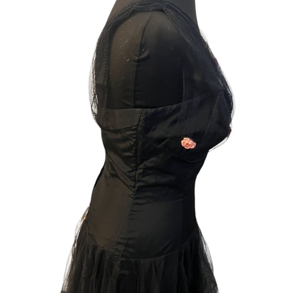 Robert Link By Fazzi California Black Pink Floral Lace Prom Dresses, Size XS - Picture 11 of 11